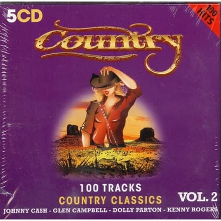 CD VARIOUS - 100 Tracks Country Classics Vo  Japan Country Gebruikt