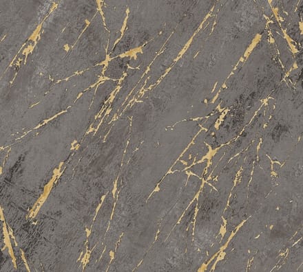 MARMER BEHANG | industrieel - Antraciet Goud Zwart - A.S. Création Elements 2