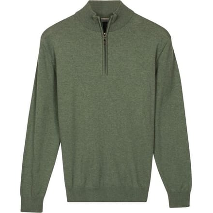 Baileys Trui Uni Color Half Zip Pima Cotton Thyme Green / male