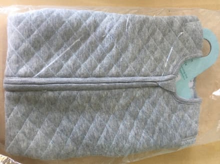 aden + anais Snug Fit Sleeved Sleeping Bag 1.5 TOG - Grey/Blue - 3-6m