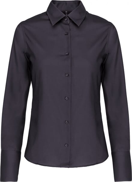 Kariban Dames non-iron blouse lange mouwen K538 - Zinc - M