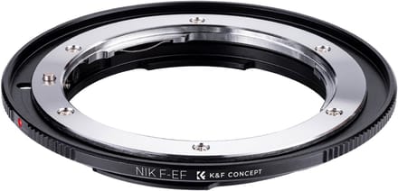 K&F Concept Nikon F - Canon EOS EF high precision adapter - Nikon F-mount lens op Canon EOS EF camera
