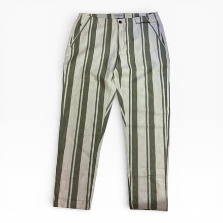 Cast Iron - CTR2304630 - Linnenbroek - Mannen - Groen/Beige - Maat W33 L32