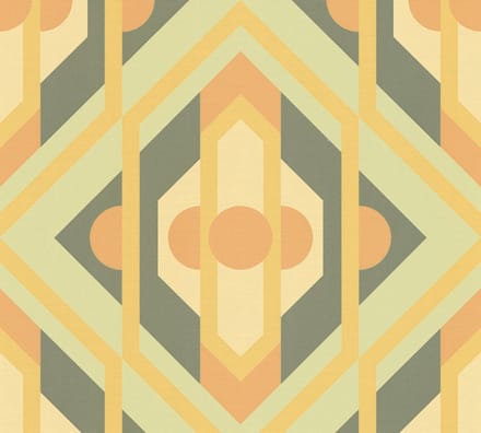 RETRO BEHANG | Grafisch - groen geel oranje - A.S. Création Retro Chic
