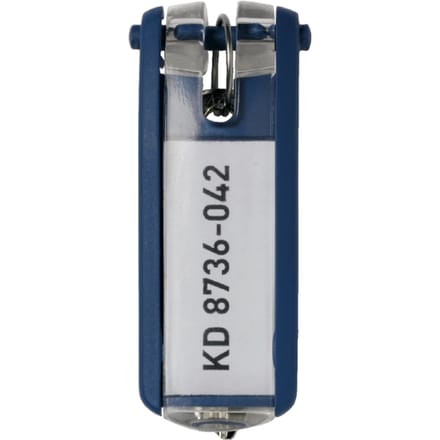 Sleutellabel Durable 1957 met ring blauw