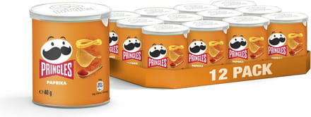 Pringles Paprika chips - geperste aardappelpuree in koker - 12 x 40 gr
