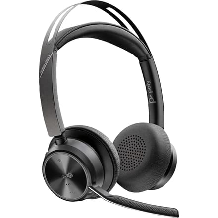 HP Poly Voyager Focus 2 Microsoft Teams Certified On Ear headset Bluetooth Stereo Zwart Noise Cancelling Headset Computer