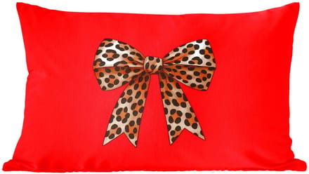 Sierkussens - Kussentjes Woonkamer - 60x40 cm - Strik - Sierlijk - Panter - Rood