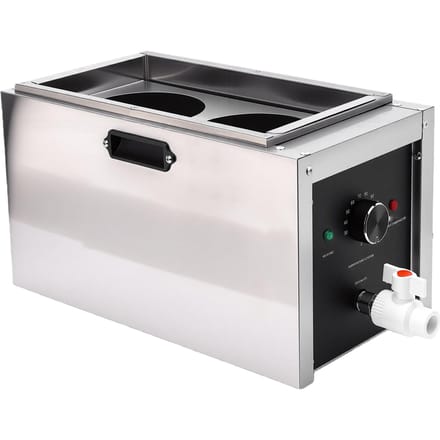 2-Gats Commerciële Elektrische Pastakoker met 2 Pastafruiters Roestvrij Staal 10L voor Restaurant Dumplings Wontons white