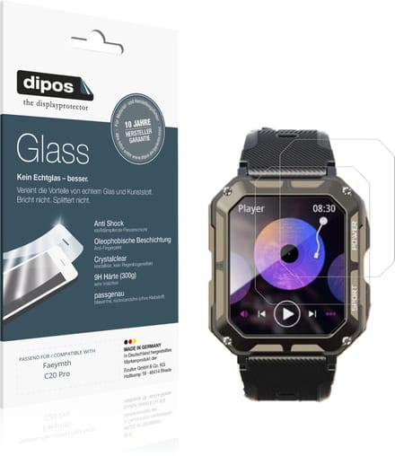 dipos – 2x Pantserfolie geschikt voor Faeymth C20 Pro | 9H Screenprotector