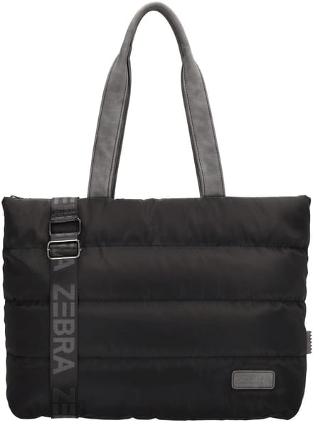 Zebra Trends Elske Shopper - 15,6" Laptoptas - Crossbody Schoudertas - Soft Puffer Tas - Zwart