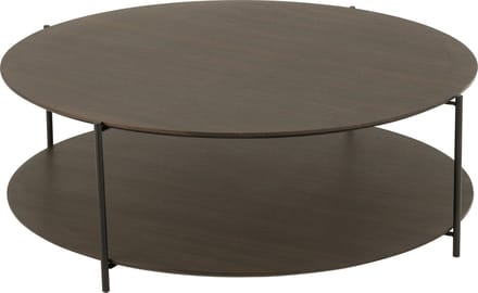 J-Line salontafel Rond - hout/metaal - donkerbruin - large