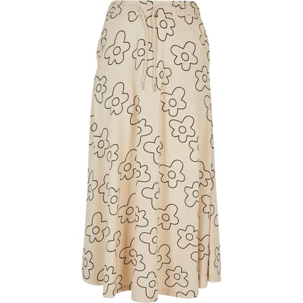 Urban Classics - Viscose Midi Lange rok - 4XL - Creme/Zwart
