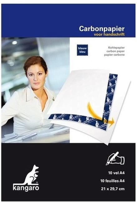 Kangaro Carbonpapier - 20x stuks - A4 - overtrekpapier - blauw