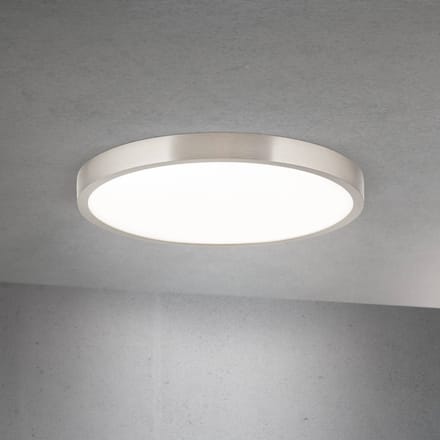 ORION LED plafondlamp Disc, nikkelkleurig gesatineerd, Ø 28 cm, CCT