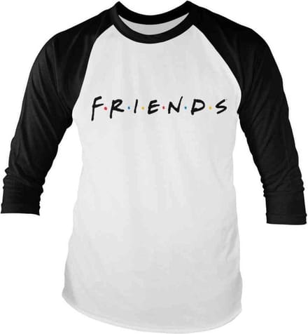 Friends Raglan top -S- Logo Wit/Zwart