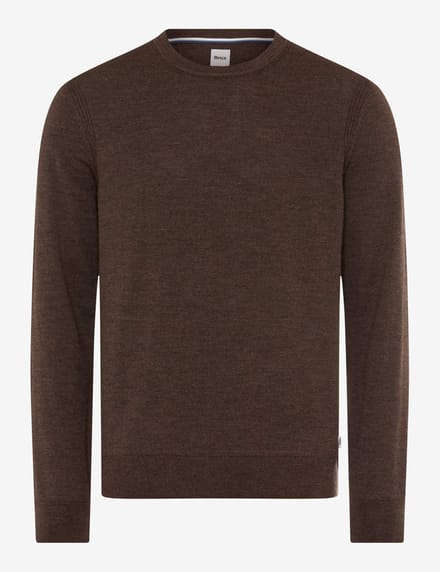 Brax Heren Trui  Style RICK chocolate, donkerbruin, maat M