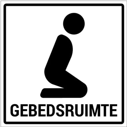 Gebedsruimte sticker | 30 x 30 cm