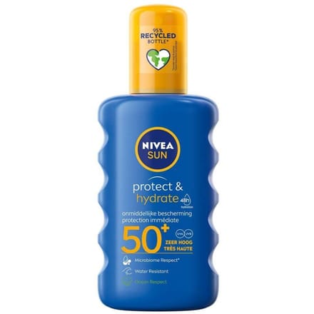 NIVEA SUN Protect & Hydrate Zonnebrand Spray - SPF 50 - Zonnespray - Hydrateert - Met Vitamine C - 200 ml