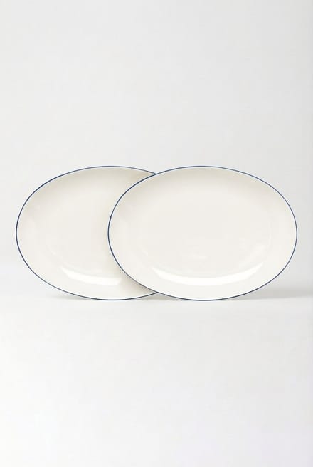 vtwonen - borden - 25.5cm - wit - set van 2