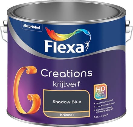 Flexa - Creations Muurverf Krijt - Shadow Blue - Mengverf - 2,5 L