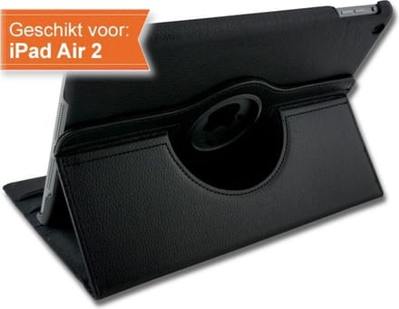 iPad Air 2 Hoes 360 draaibaar Zwart.