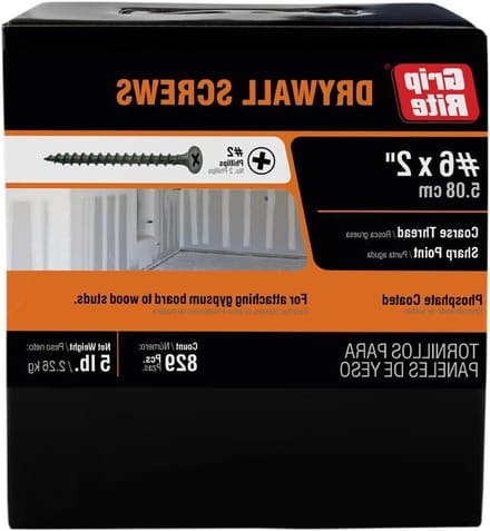 Gipsplaat Schroeven - Droge Muur Schroeven - Wanden Bevestigen - Bugelkop Design - 2 inch - Zwart