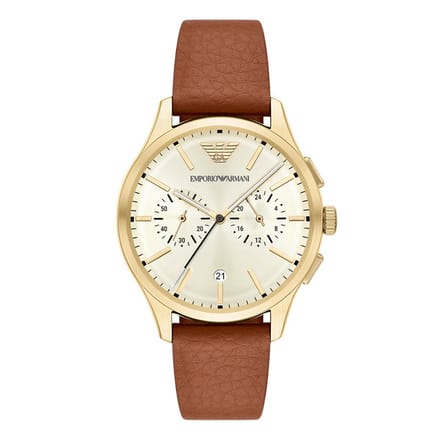 Emporio Armani Heren Horloge 42 mm Bruin