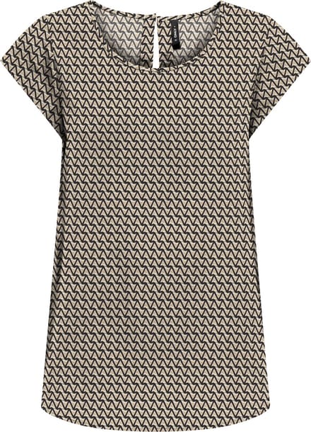 ONLY - ONLNOVA LIFE VIS S/S TOP WVN - Dames - Blouses