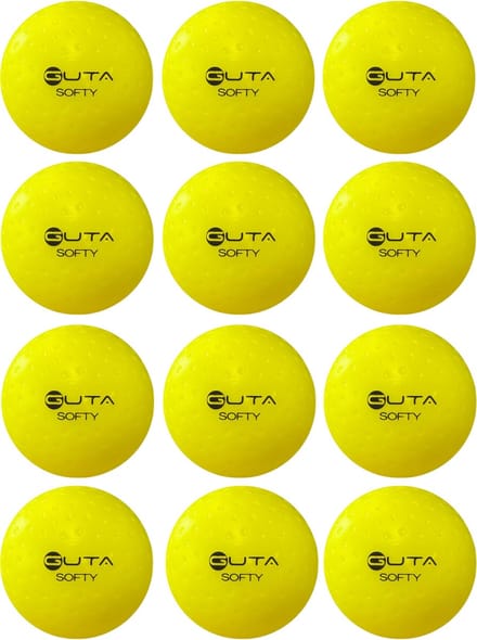 Hockeybal Soft Geel Set van 12
