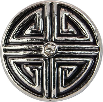 Quiges - Dames Click Button Drukknoop 18mm Ornament - EBCM123