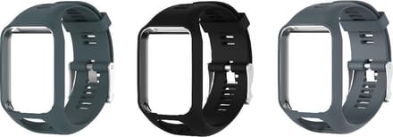 KELERINO. Siliconen bandjes geschikt voor TomTom Runner/Spark modellen - 3-pack