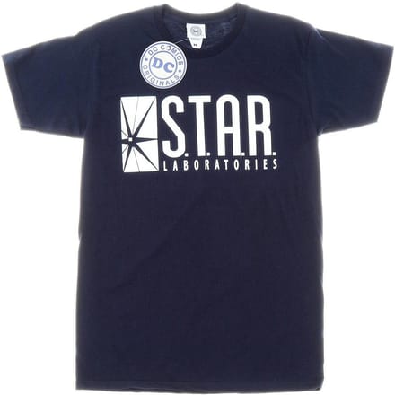 DC Comics Heren The Flash STAR Labs T-shirt M marineblauwe kleur