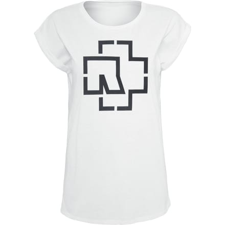Rammstein T-shirt - Logo - M - voor Vrouwen - wit