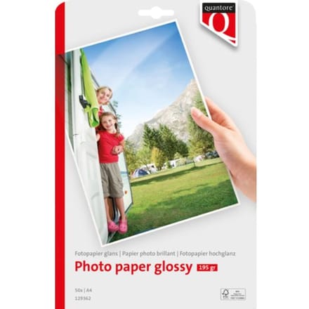Quantore Fotopapier A4 - 195 gram - glans - pak a 50 vel