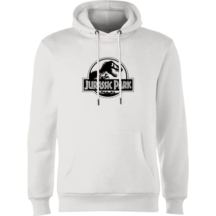 Jurassic Park Logo Hoodie - White - S