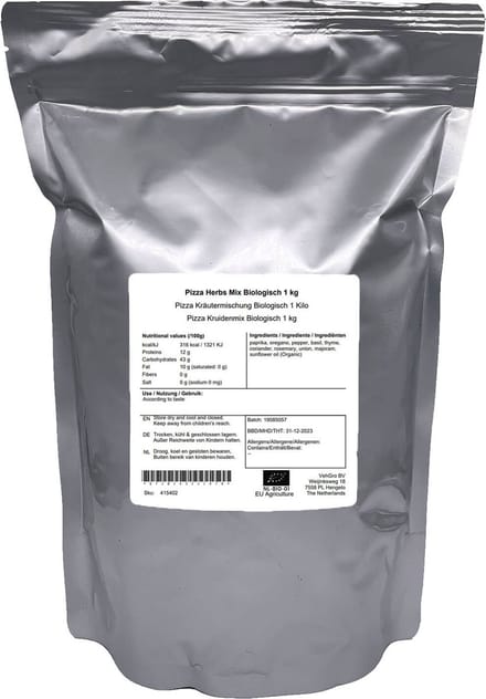 Pizza Kruidenmix Kiemarm - 1 Kg - Holyflavours