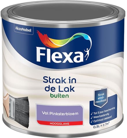Flexa - Strak In De Lak Buitenlak Hoogglans - Vol Pinksterbloem - Mengverf - 500 Ml