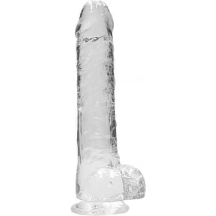 Shots - RealRock Realistische Dildo met Ballen - 25,4 cm transparent