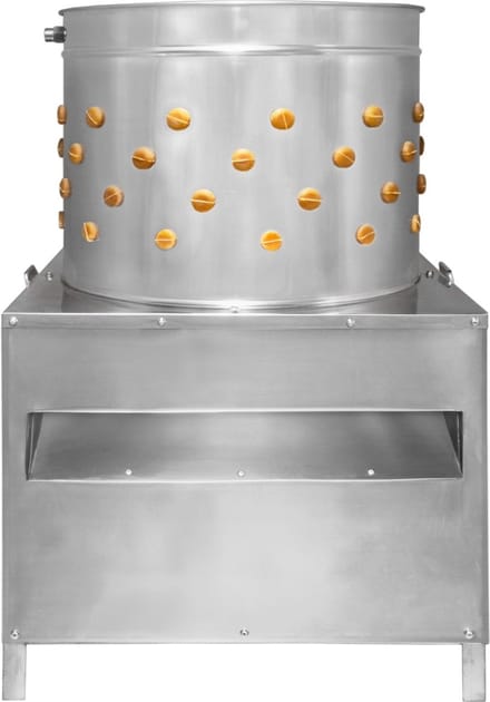 Gevogelte plukmachine - zilver - 60cm - 132 rubberen vingers