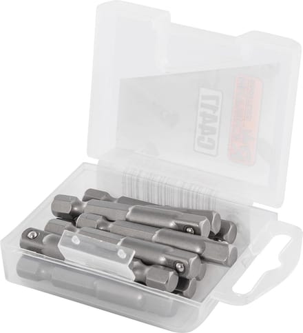 Dopsleuteladapter set , 4 delig - Aandrijving 1/4" Uitvoering 1/2" - 50 mm Lang