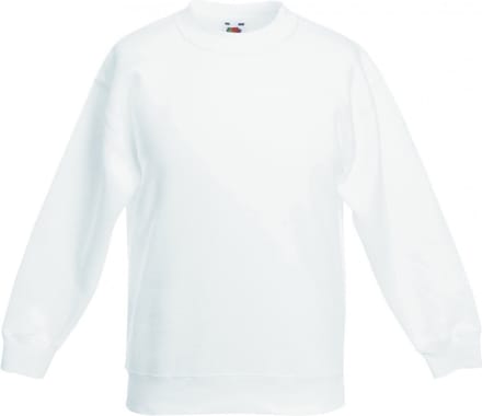 Fruit Of The Loom Kinder Unisex Premium 70/30 Sweatshirt (pak van 2) (Wit)