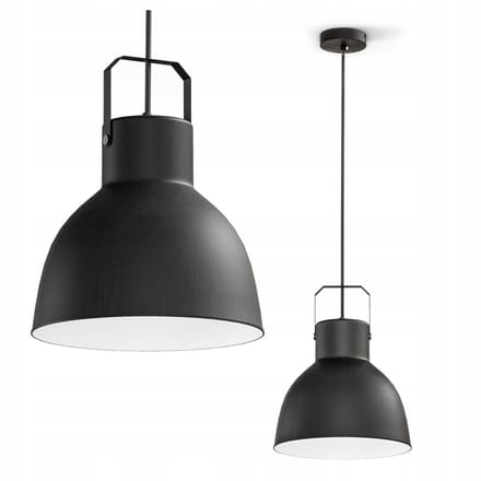 Zwarte hanglamp E27, loft design, ideaal voor woonkamer & keuken