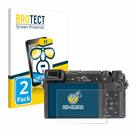 BROTECT - Screenprotector voor Panasonic Lumix DC-GX9 - Folie Beschermfolie transparant 2 Stuks