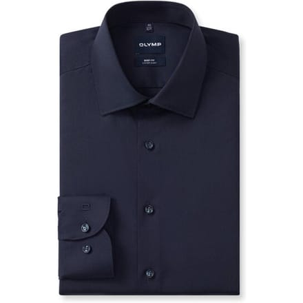 OLYMP Level Five Overhemd, Body Fit, New Kent, Marineblauw