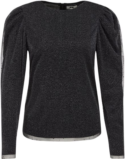 WE Fashion Dames T-shirt met glittergaren