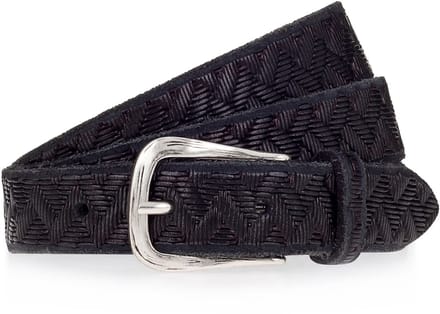 b.belt Riem Leer - Dames - 75 cm - schwarz