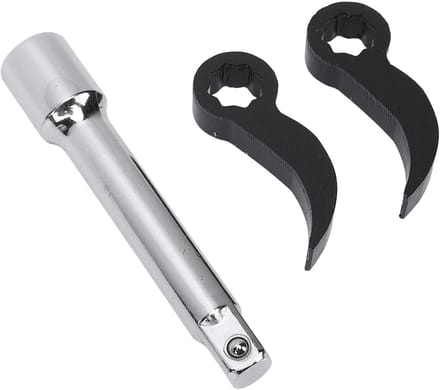 Koevoet Adapter Set - Wrench Tool - Auto Repareren - Robuuste Constructie - 3 Stuks - Zilver