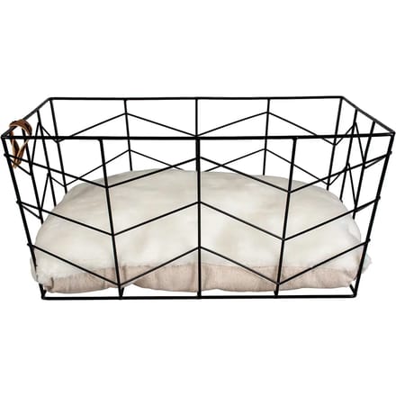 Duvo+ Kattenmand Caviar metalen mand rechthoekig Zwart 40x29x19cm