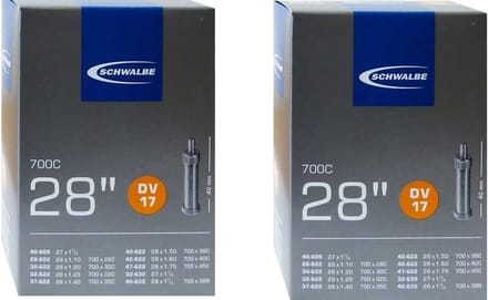 2x BINNENBAND 28"/DV-17 (40mm) SCHWALBE Dunlopventiel Fietsbinnenband